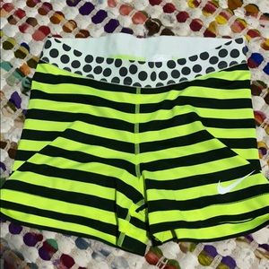 Stripe/Polkadot Nike Pro Shorts